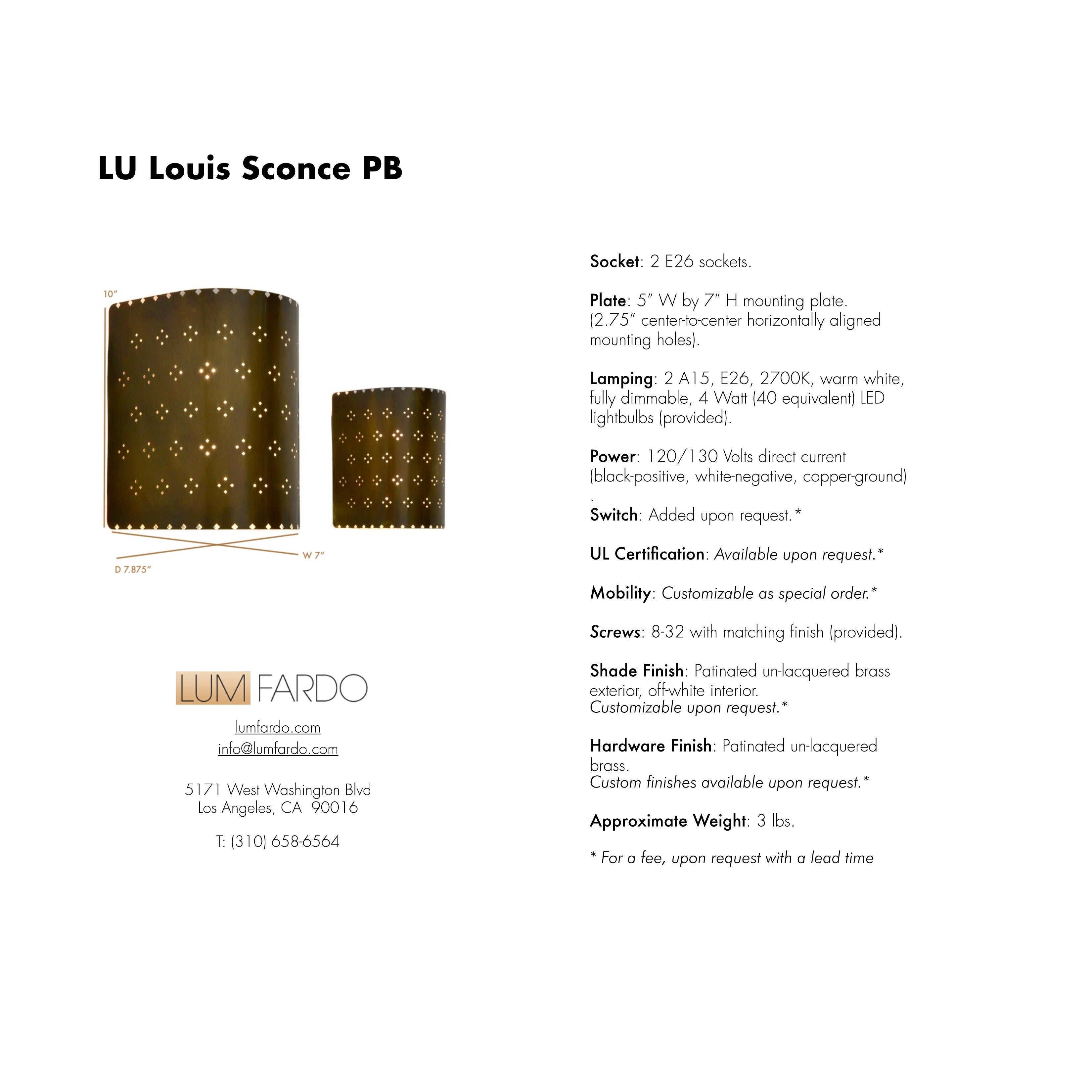 LU Louis Sconce PB For Sale 8