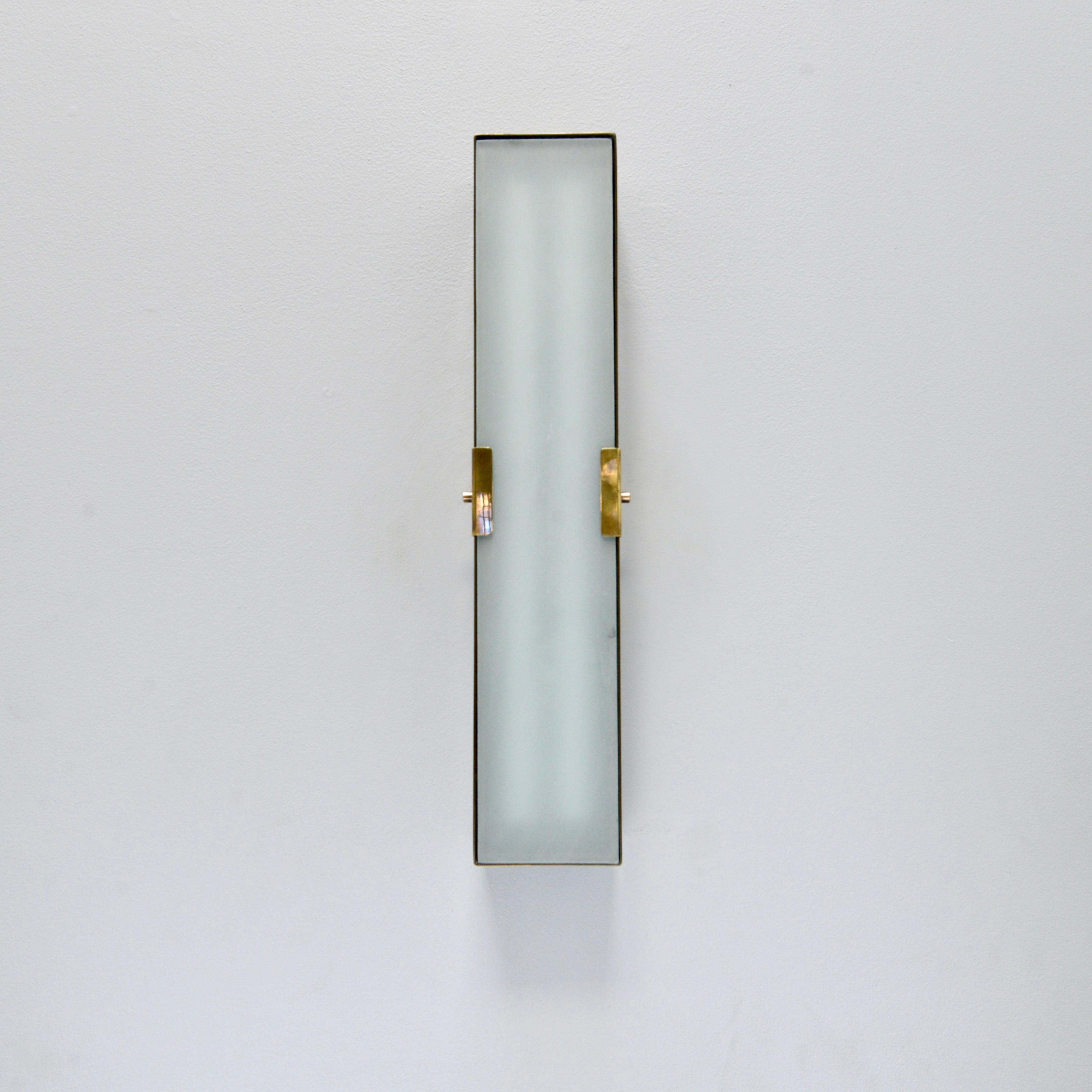 Mid-Century Modern LU Square RT Sconce BR For Sale