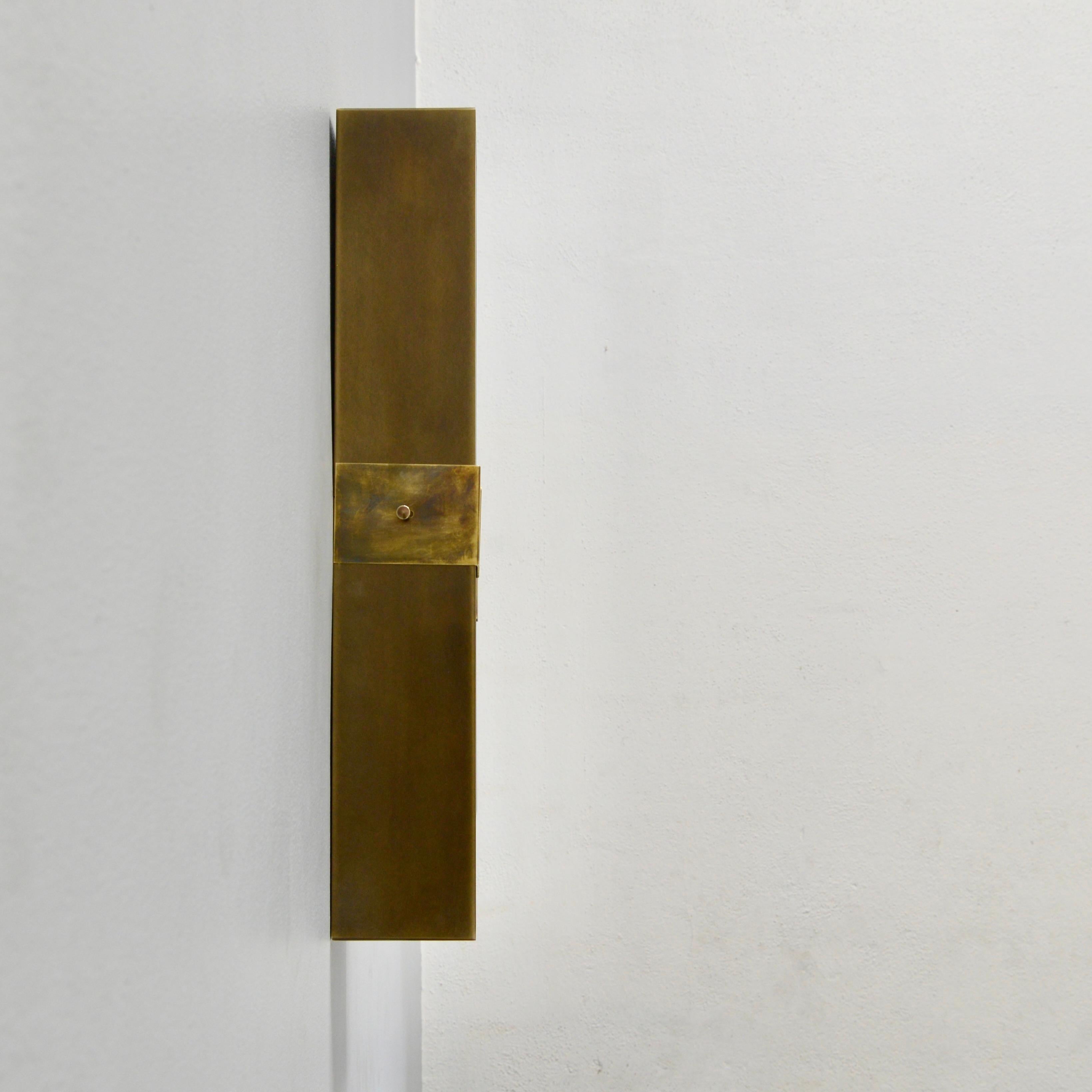 Contemporary LU Square RT Sconce BR For Sale