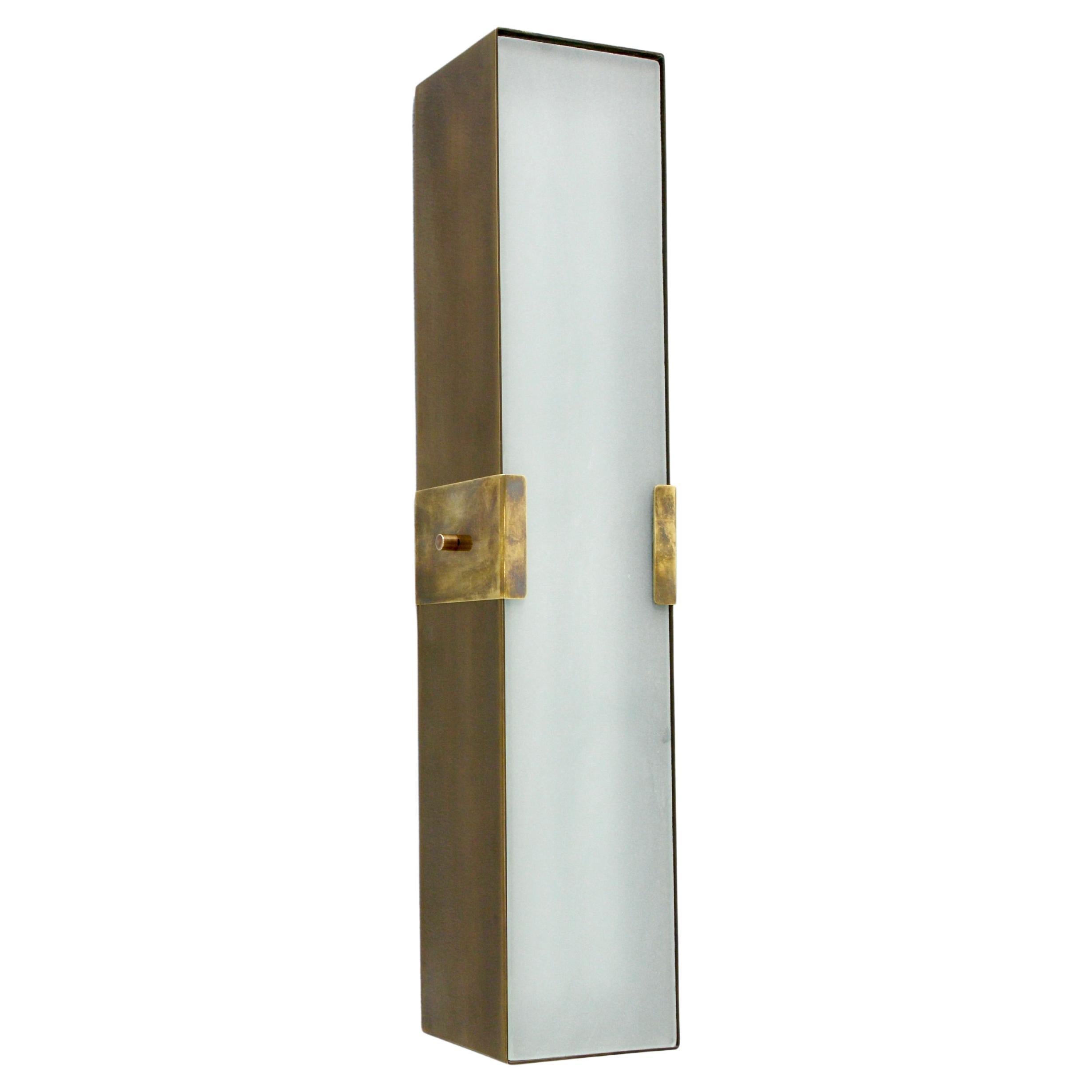 LU Square RT Sconce BR For Sale
