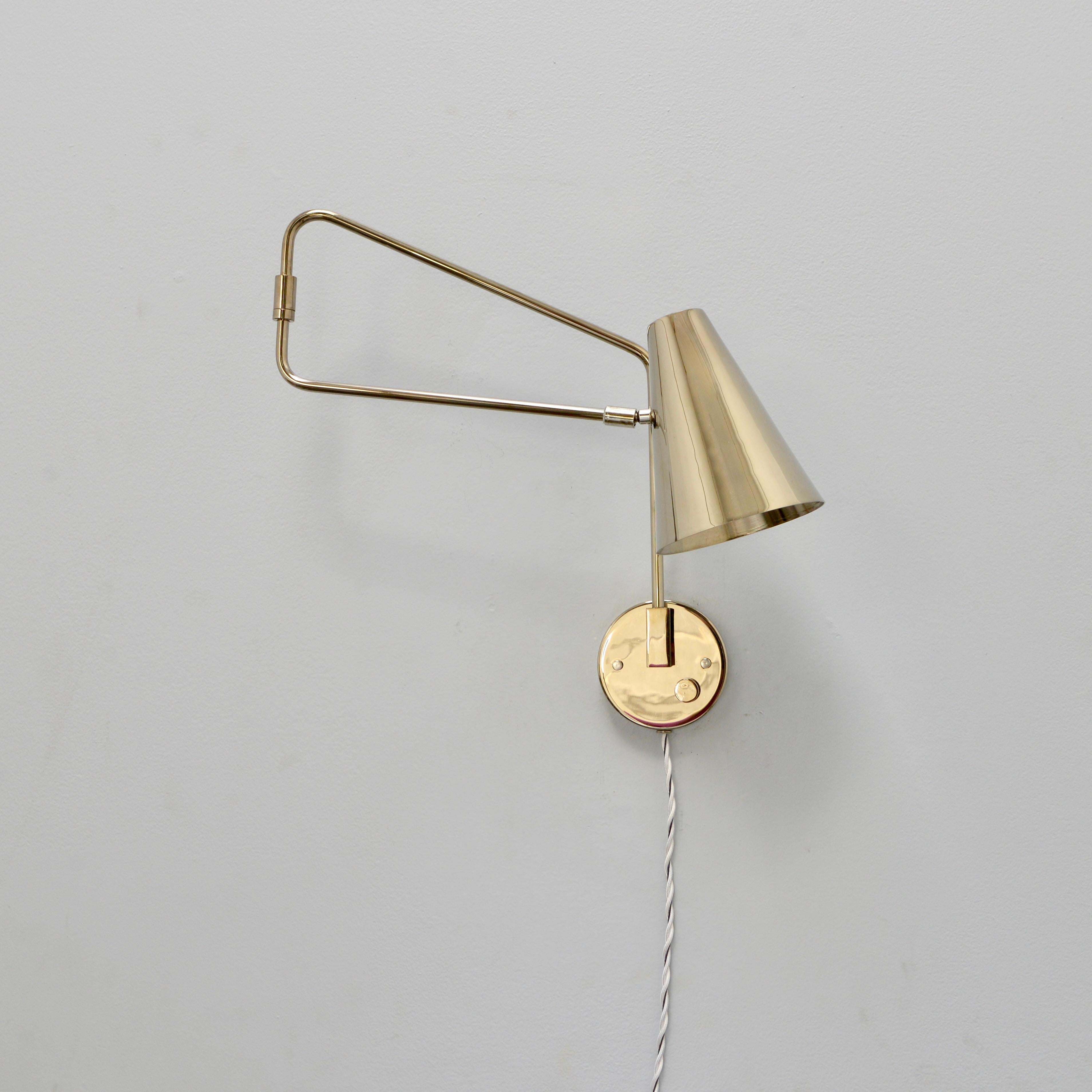 Mid-Century Modern LU Swing Sconce Plug-In AS For Sale