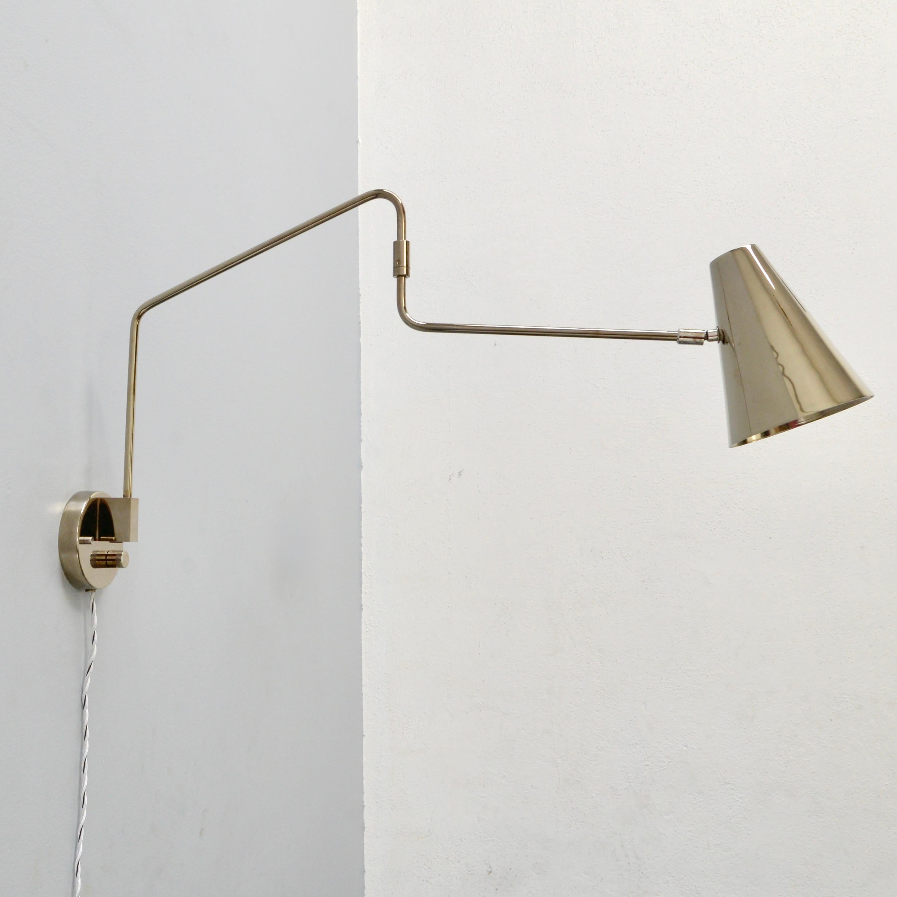 Patinated LU Swing Sconce Plug-In AS For Sale