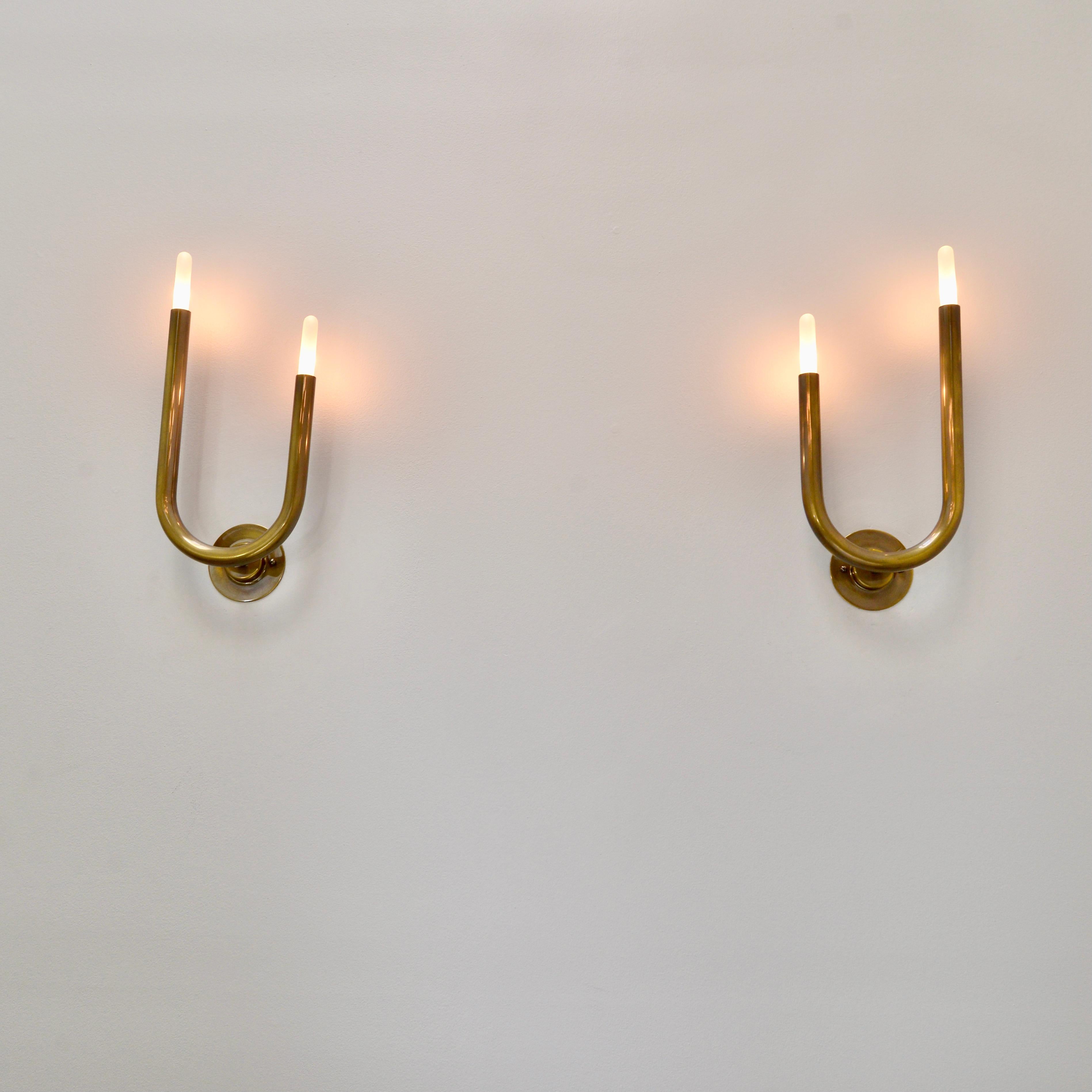 LU Wall Sconces PB In New Condition For Sale In Los Angeles, CA
