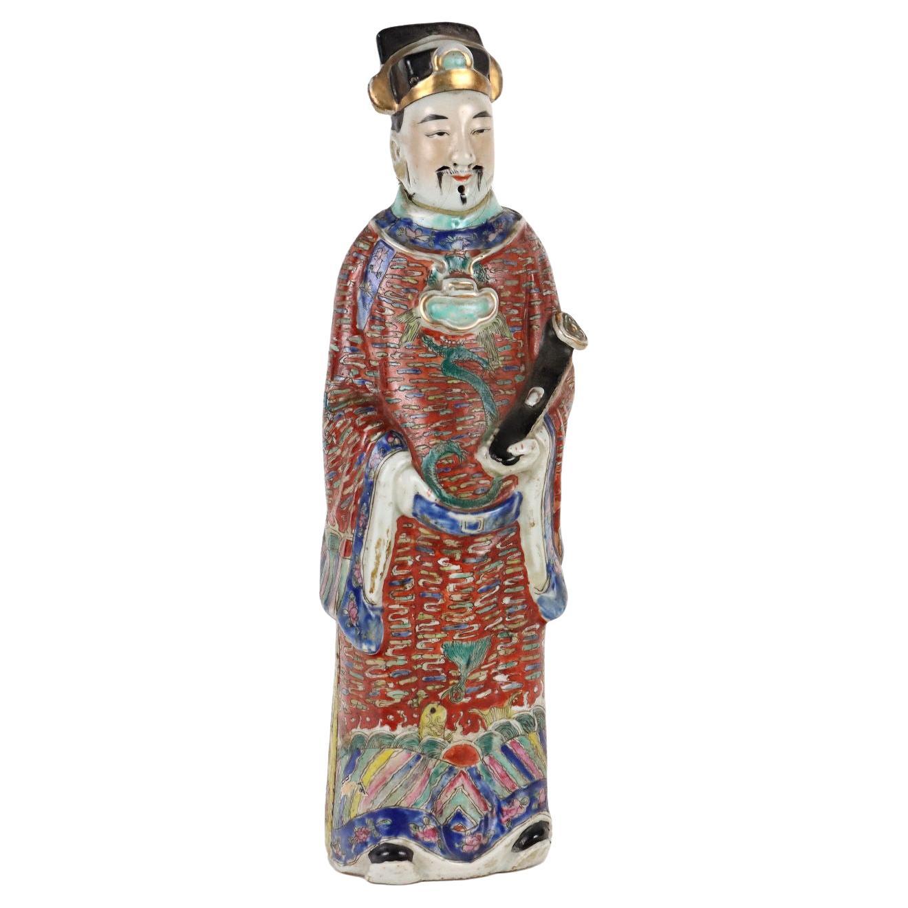 Lu Xing Porcelain Figur China XX Century, China Period of the Republic 1925-1935 For Sale