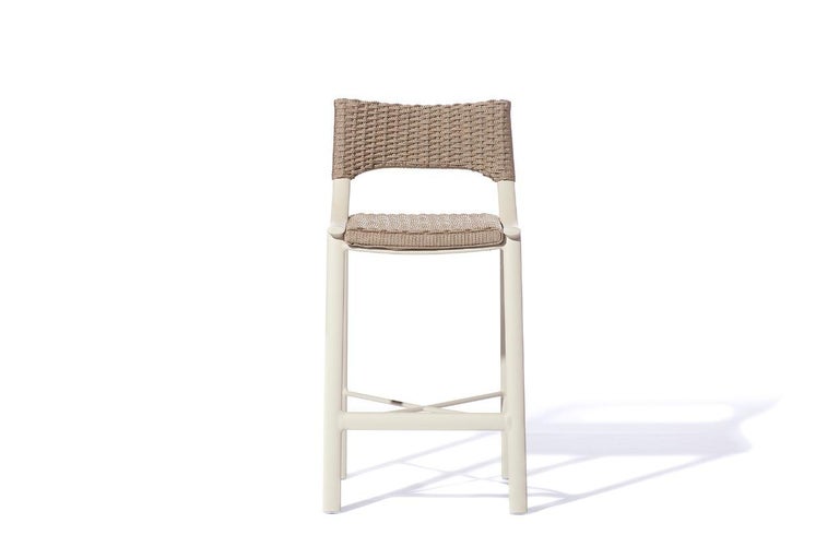 Lua Brazilian Contemporary Outdoor Metal and Nautic Rope Stool by ...