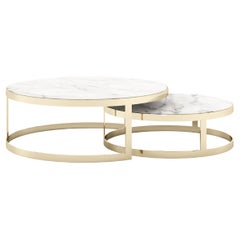 Lua Coffee Table in Marble, Portuguese 21st Century Contemporary