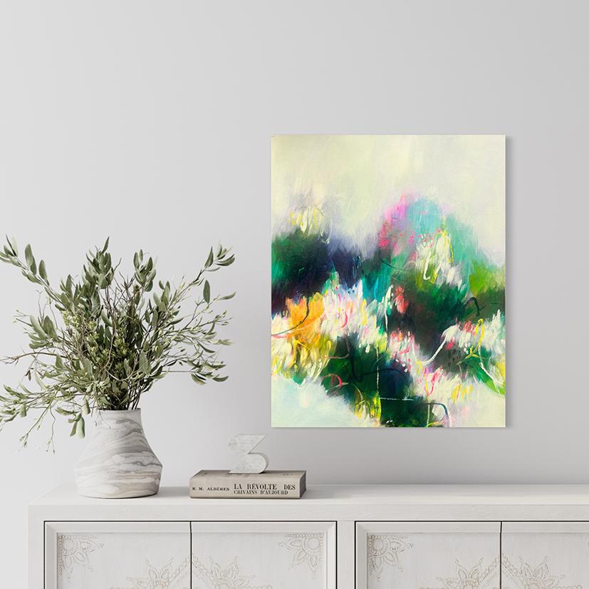 Lucid III, Quadro originale, Arte floreale, Pittura astratta - Painting Astratto di Luana Asiata