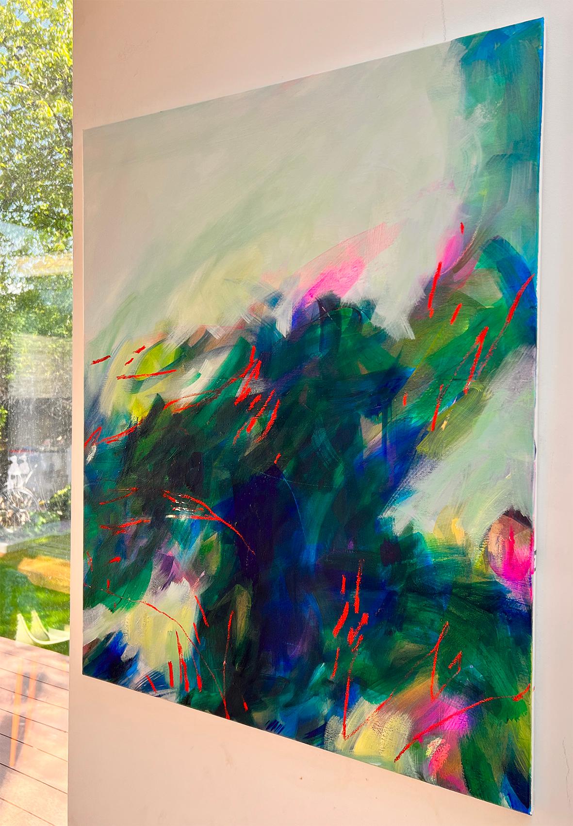 Pradera, Pintura original, Arte floral, Pintura abstracta - Painting de Luana Asiata