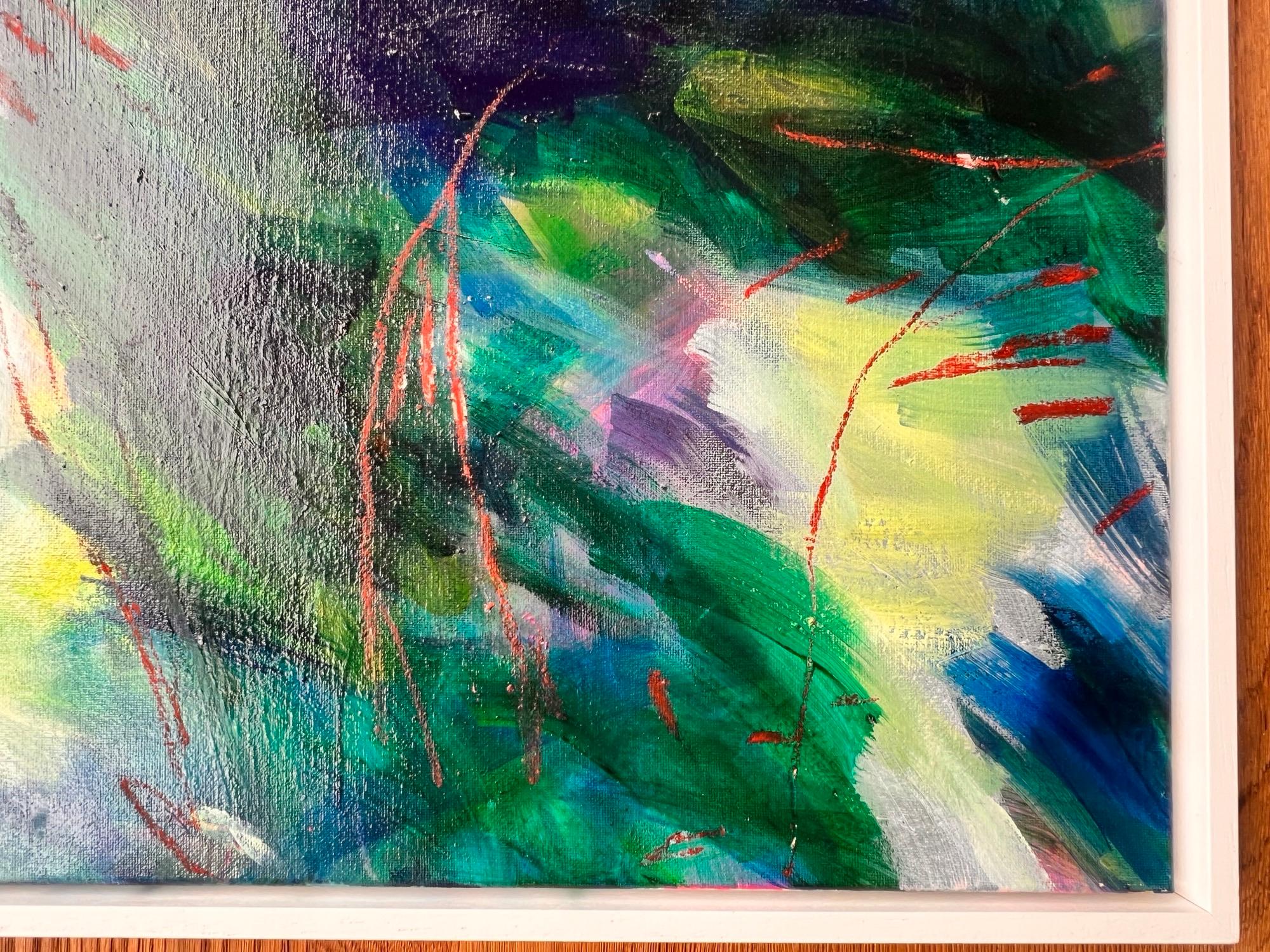 Pradera, Pintura original, Arte floral, Pintura abstracta - Painting Abstracto de Luana Asiata