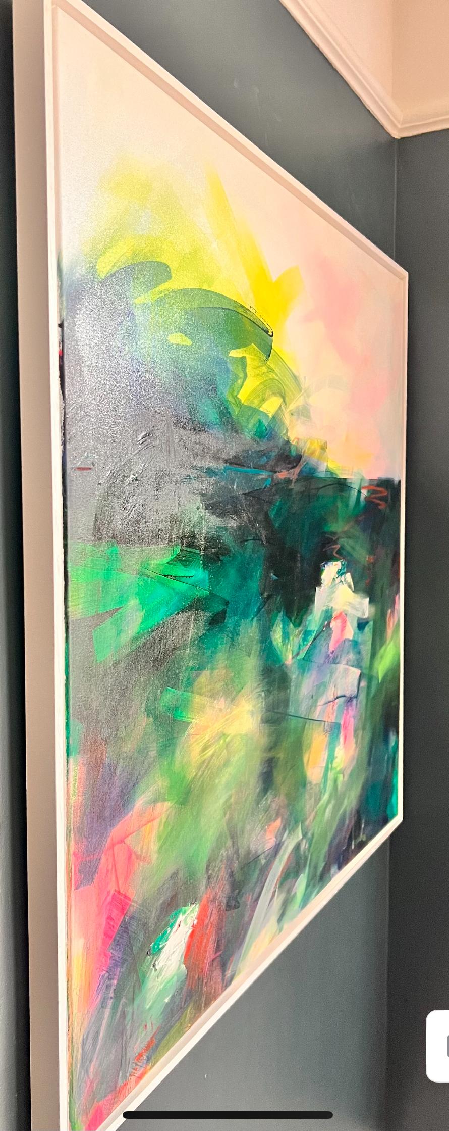 Ocean Bliss, Originalgemälde, Blumenkunst, Abstraktes Gemälde, Pastell – Painting von Luana Asiata
