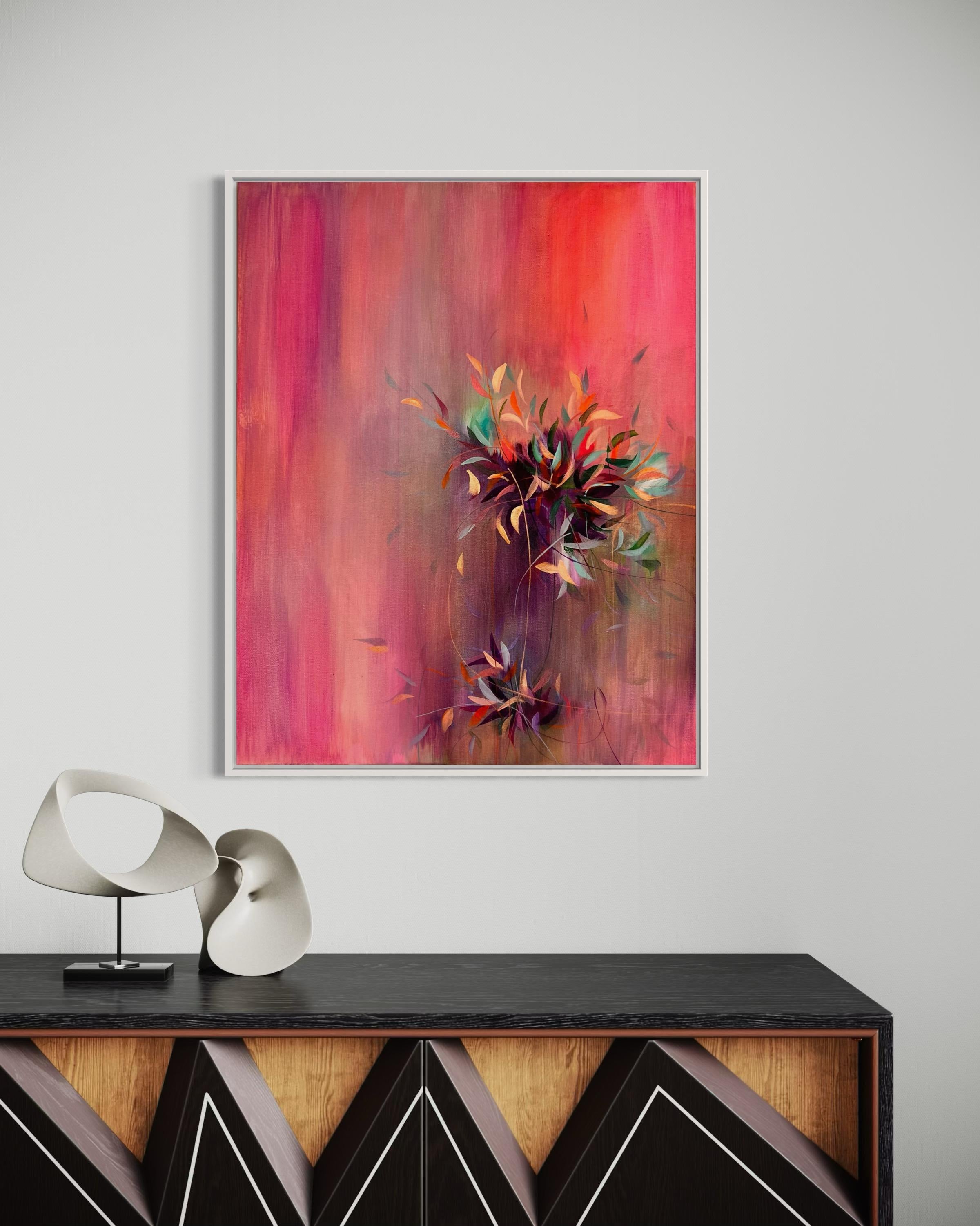 Summer Bloom I, Originalgemälde, Blumenkunst, Abstraktes Gemälde im Angebot 1