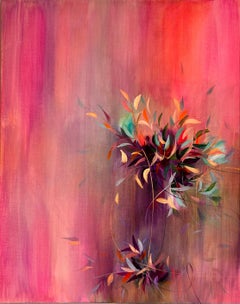 Floración estival I, Pintura original, Arte floral, Pintura abstracta