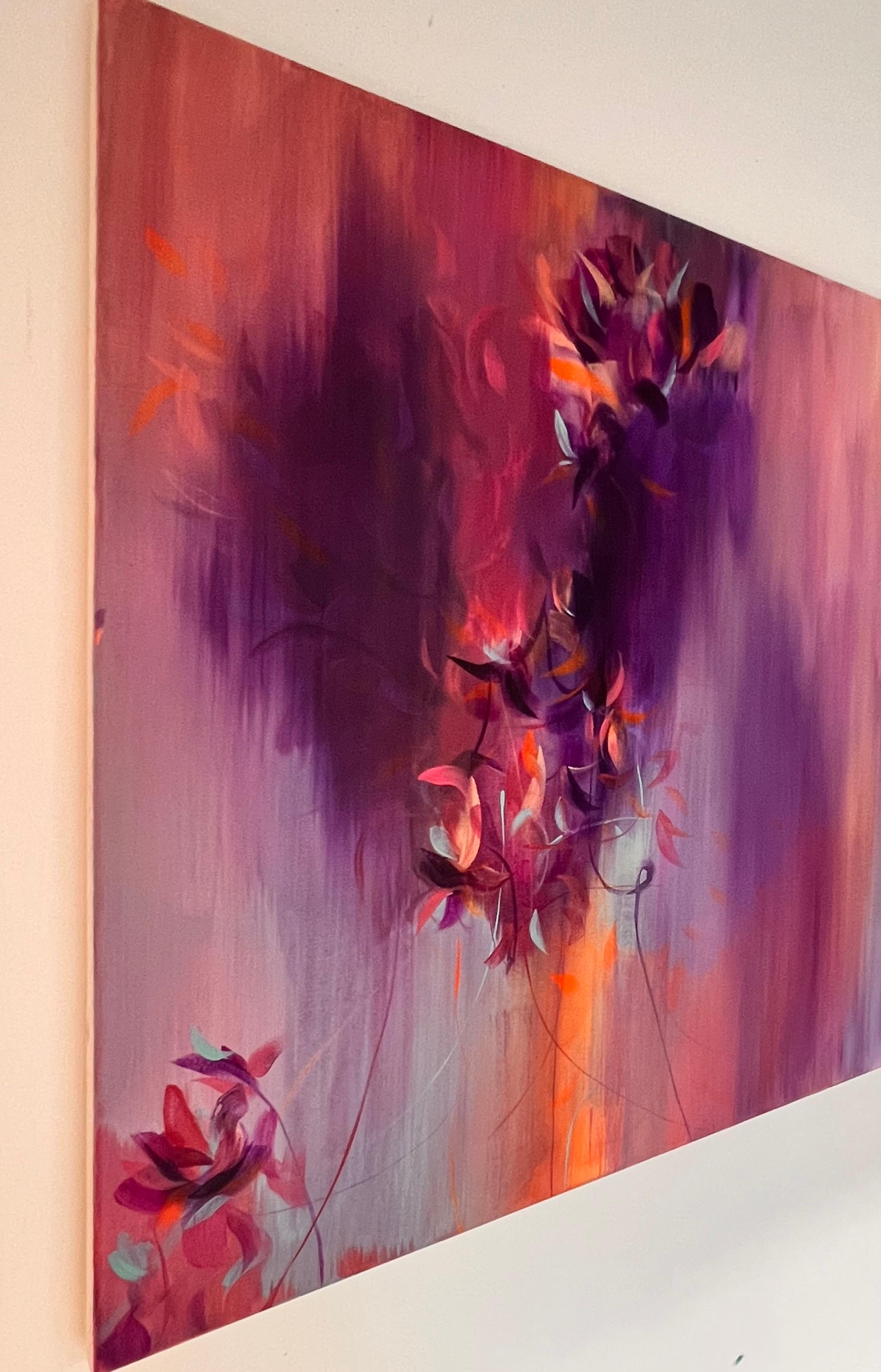 Fiore d'estate II, Quadro originale, Arte floreale, Pittura astratta - Painting di Luana Asiata