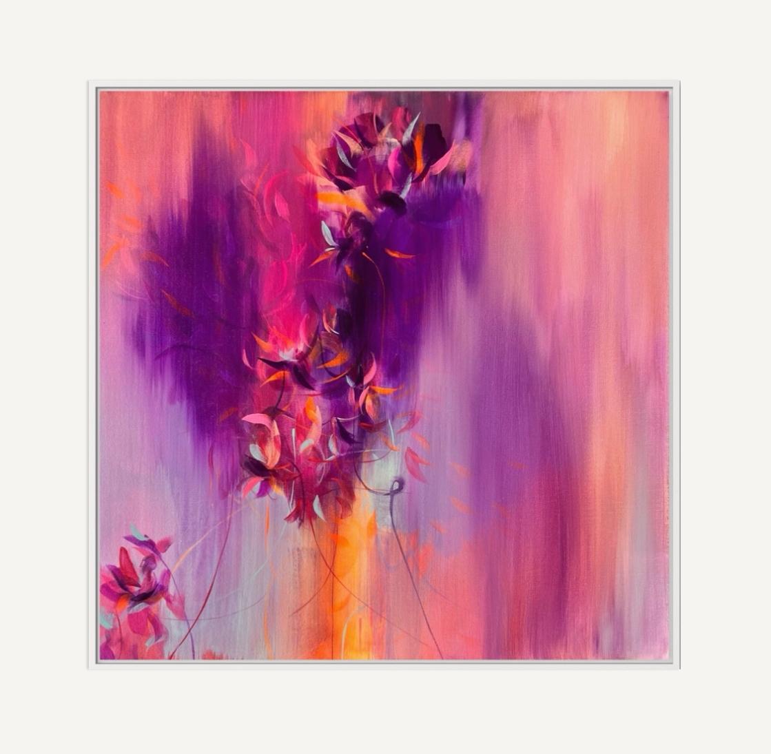 Fiore d'estate II, Quadro originale, Arte floreale, Pittura astratta in vendita 1