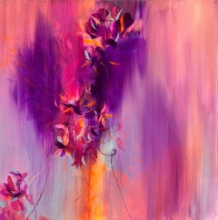 Floración estival II, Pintura original, Arte floral, Pintura abstracta