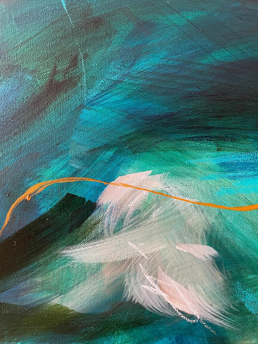The Causeway de Luana Asiata, peinture de paysage contemporaine, art d'origine en vente 3