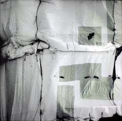 "Exhale", Photography, Archival Print on Silk, Embellished Hand Stitched, Framed