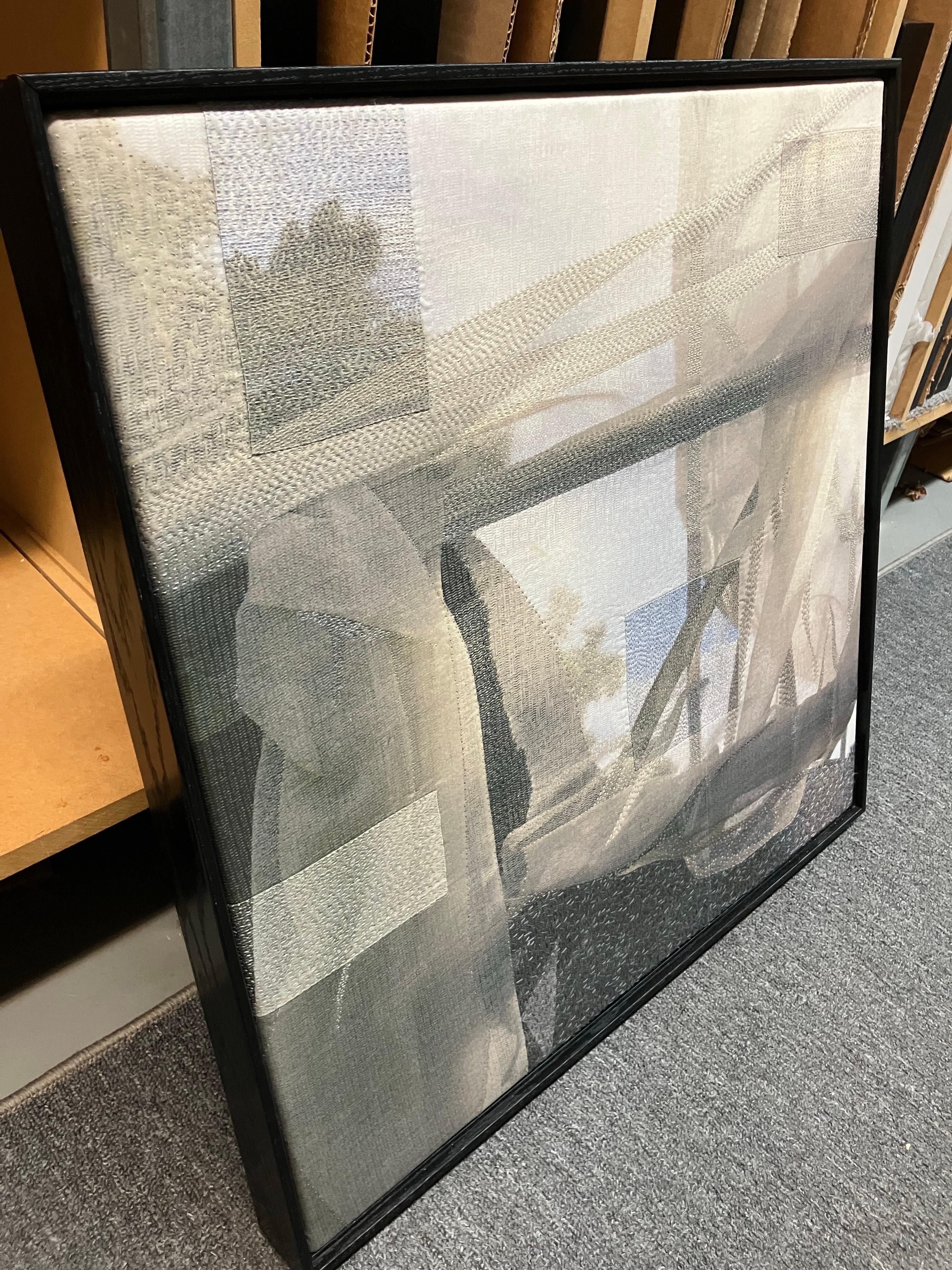 „Veiled Sky“, Fotografie, Archivdruck auf Seide, handgestickt – Photograph von Luanne Rimel