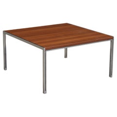 Luar Center Table by ICF Walnut Metal Italy 1970s