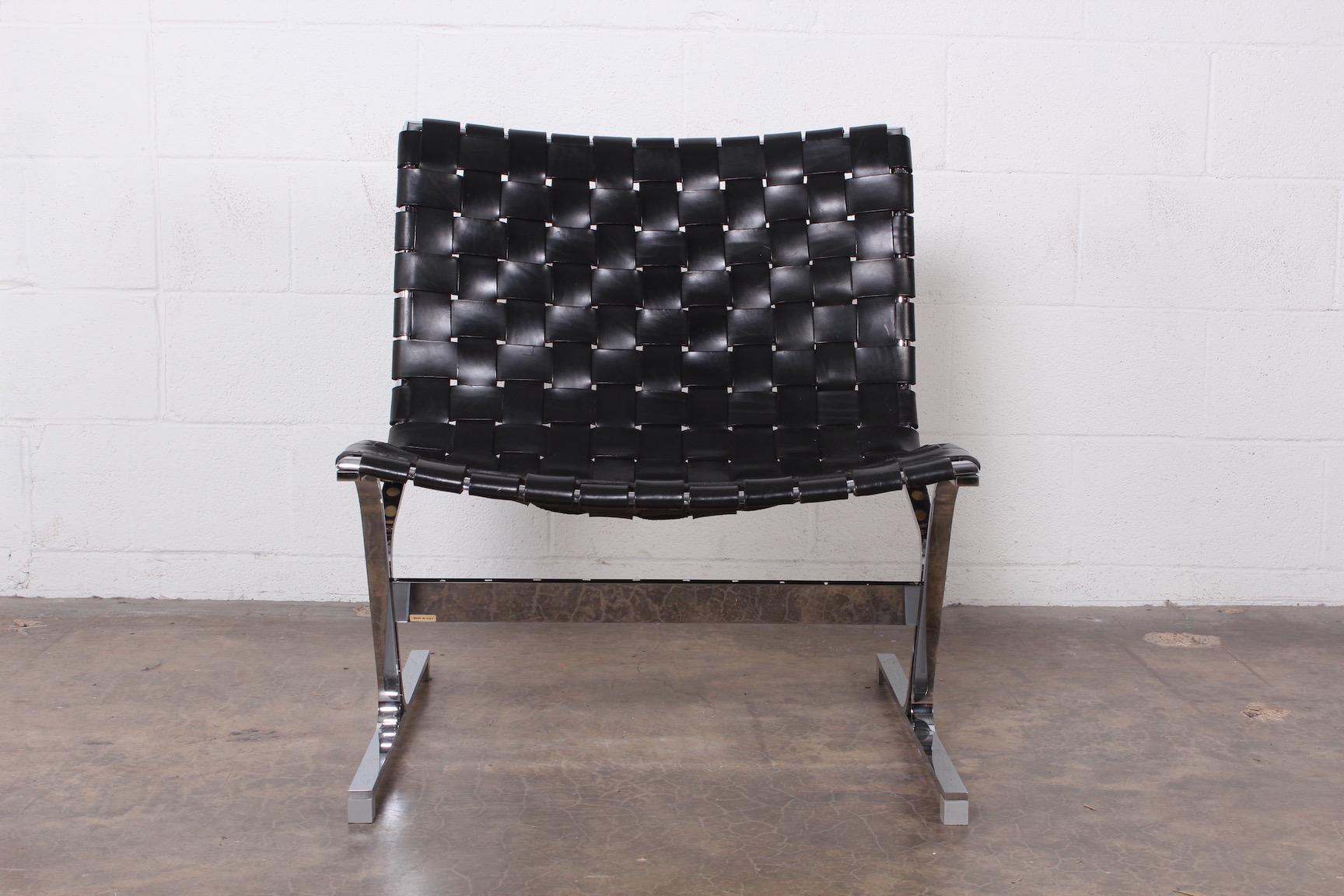 Mid-20th Century 'Luar' Leather Lounge Chair by Ross Littell For Sale