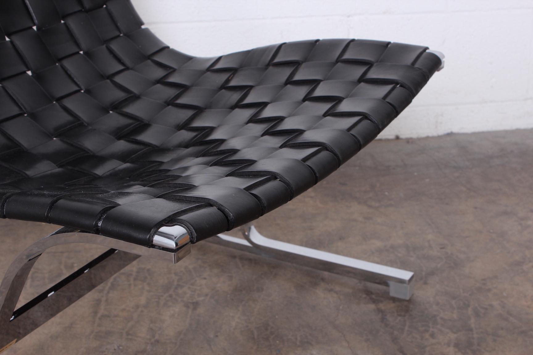 'Luar' Leather Lounge Chair by Ross Littell For Sale 2
