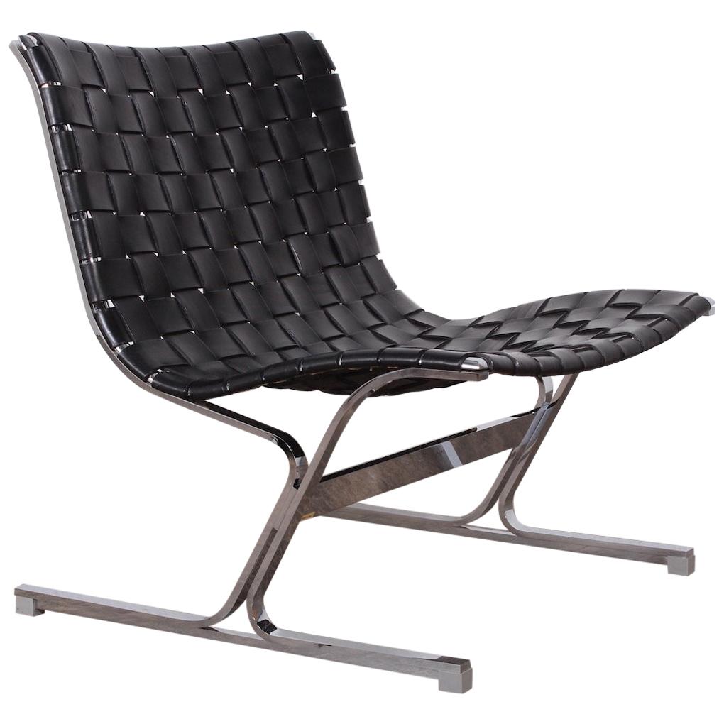 'Luar' Leather Lounge Chair by Ross Littell