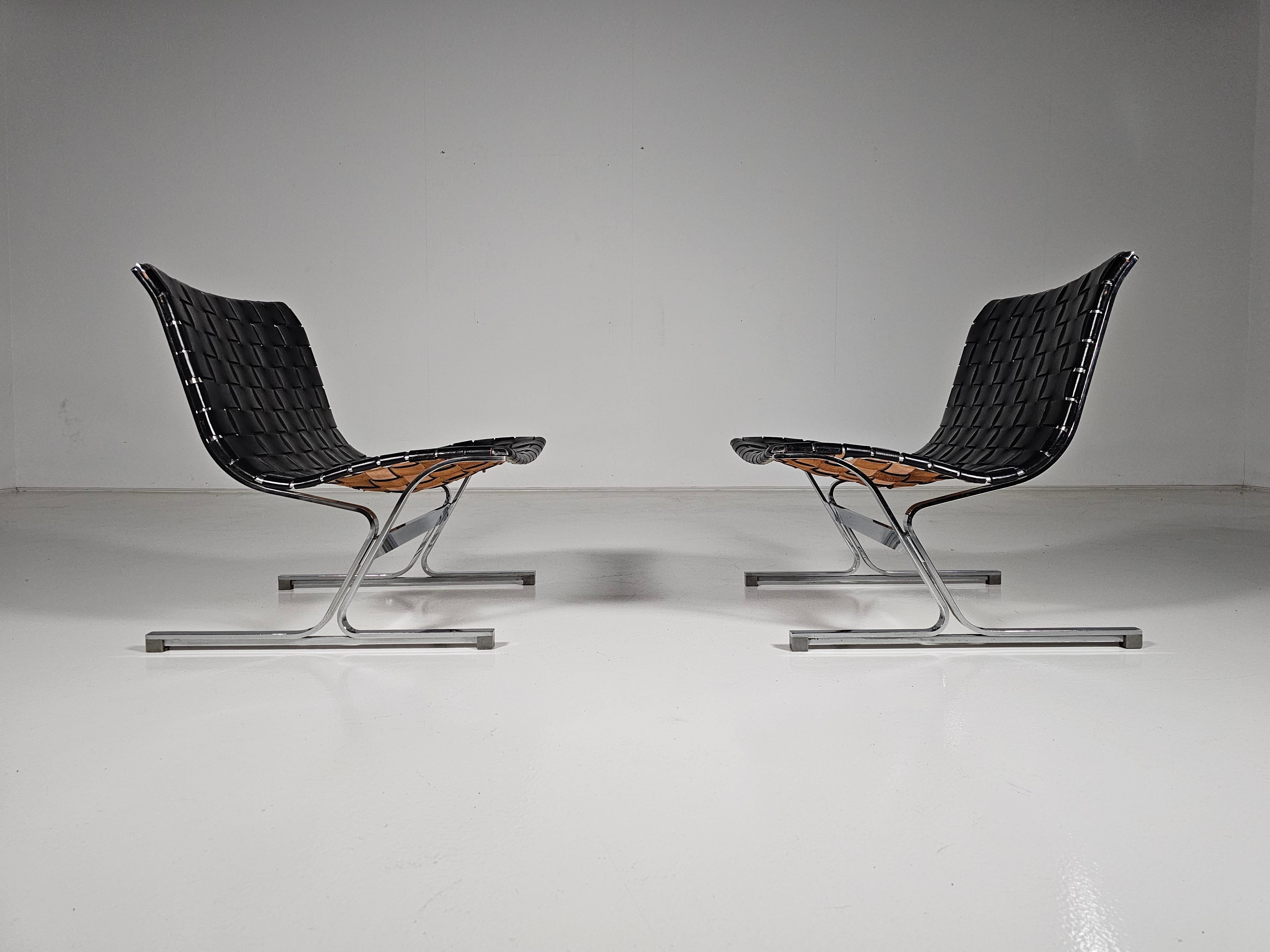 'Luar' Lounge Chairs  by Ross Littell for ICF de Padova, Italy, 1965 In Good Condition For Sale In amstelveen, NL
