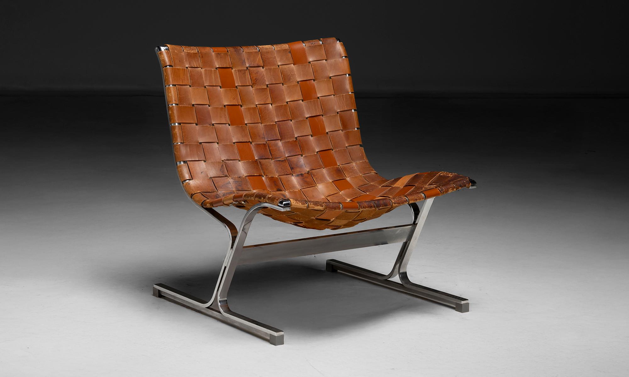 Luar PLR 1 Lounge Chair by Ross Littell, Italy circa 1960 In Good Condition For Sale In Culver City, CA