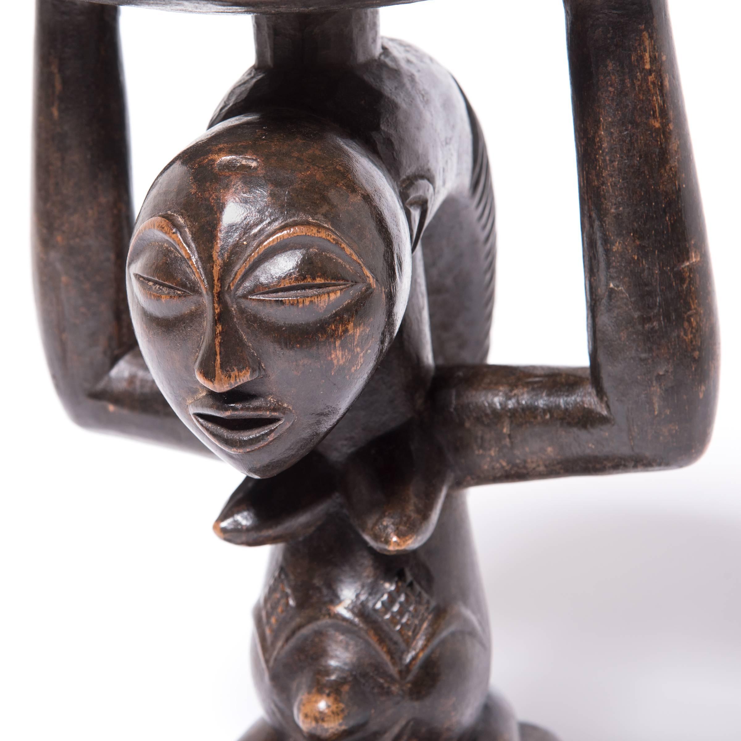 Congolese Luba Figurative Stool