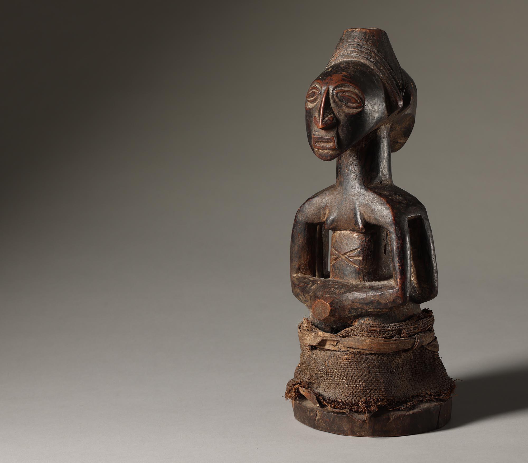 Luba Kabeja Janus Doppelfigur mit Rock, ex Irwin Hersey DRC Kongo, Afrika im Angebot 2