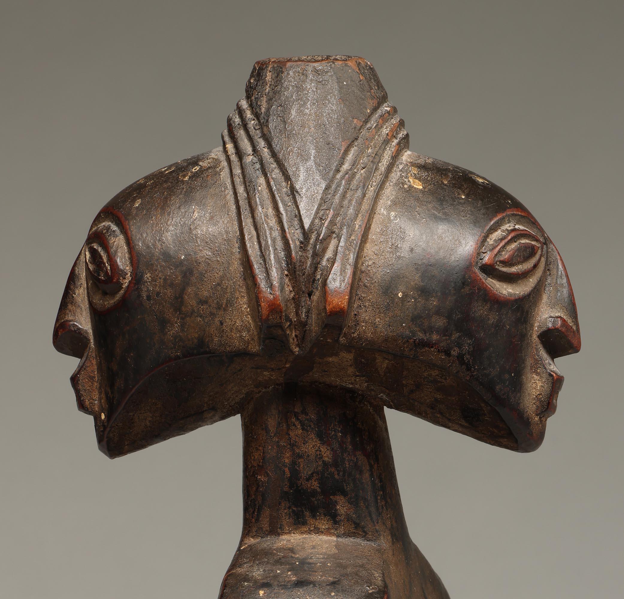 Luba Kabeja Janus Doppelfigur mit Rock, ex Irwin Hersey DRC Kongo, Afrika im Angebot 3