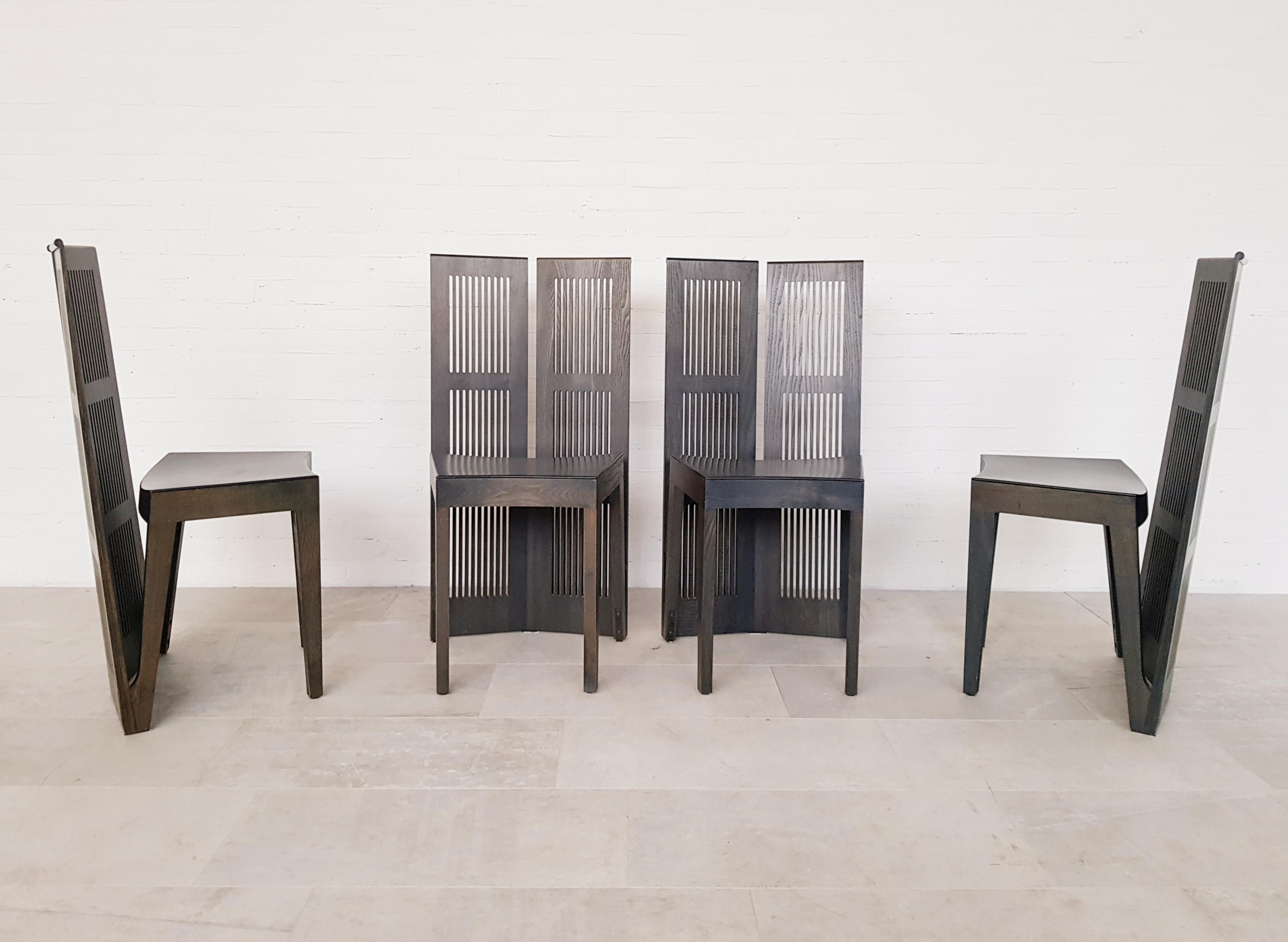 Post-Modern Lubbeka Chairs by Andrea Branzi for Cassina