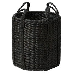 Panier en abaca Lubid, noir 20 pouces