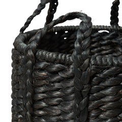 Lubid Abaca Basket, Black 24"