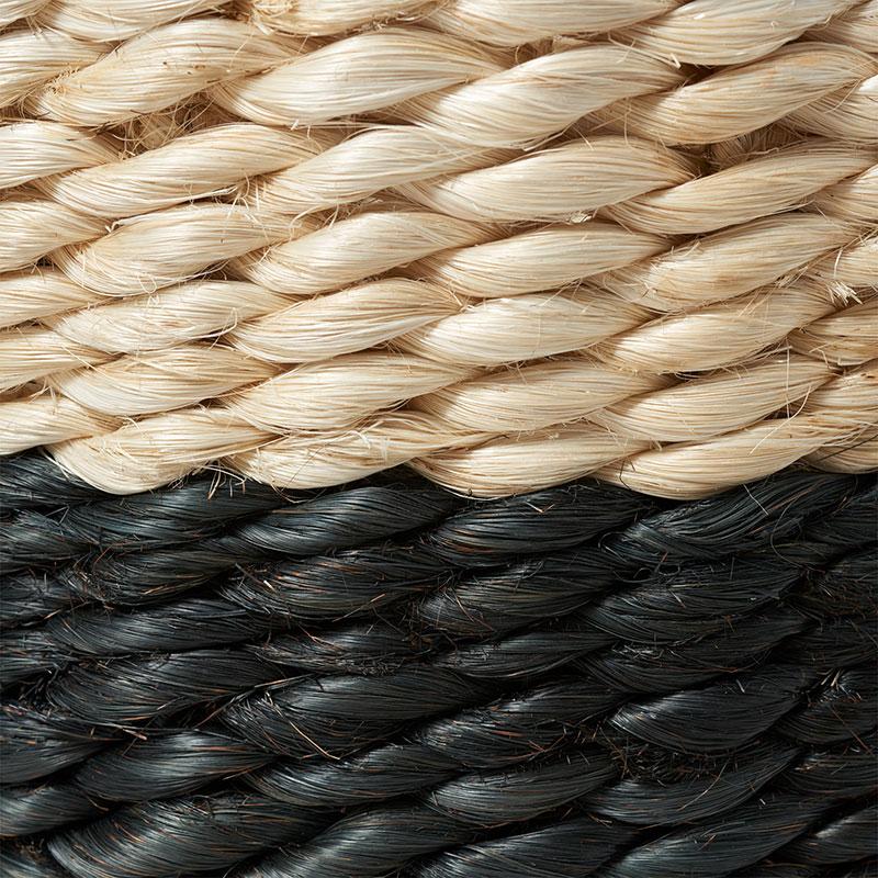 Moderne Panier en abaca Lubid, trempé noir 20