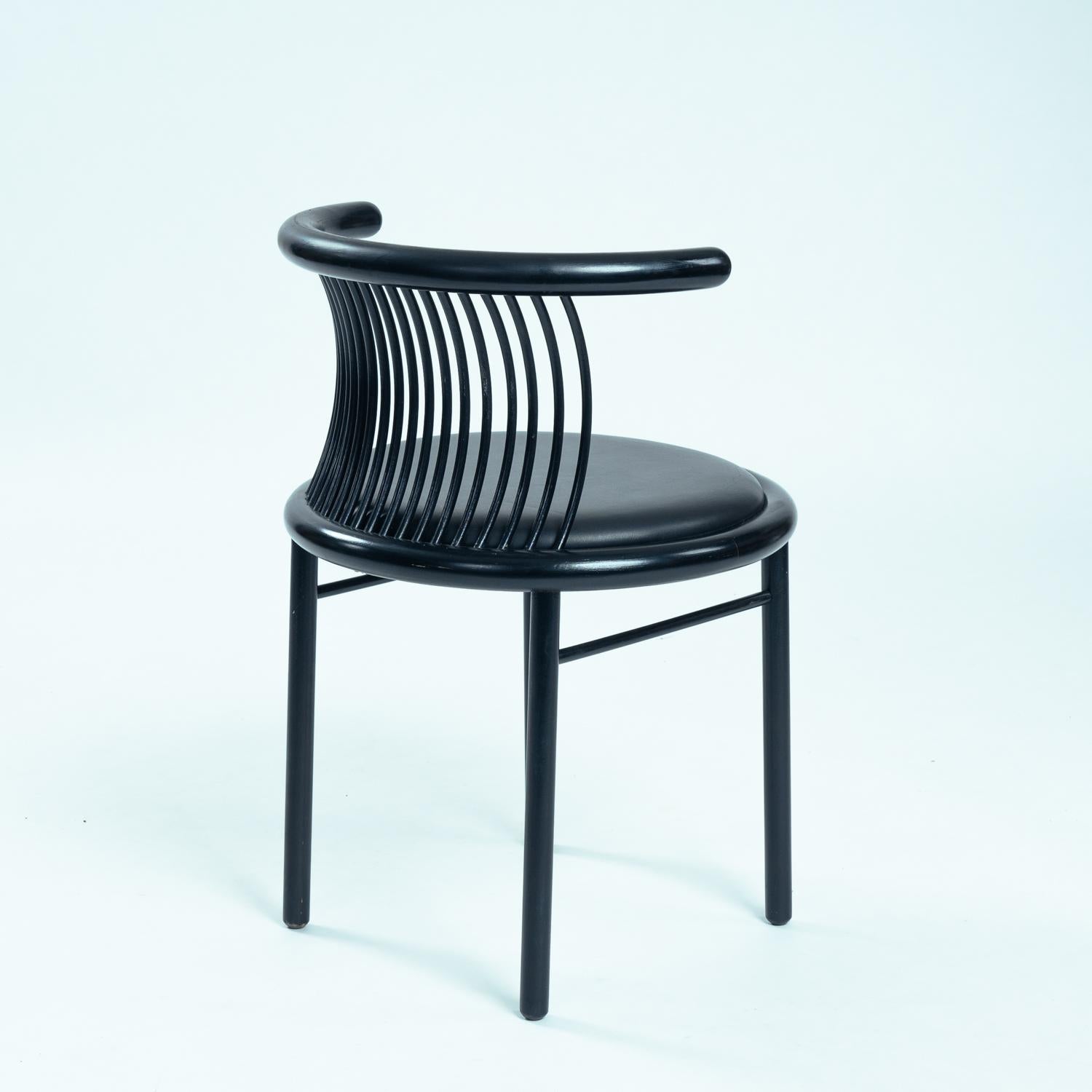 Lubke dining chairs Japandi bentwood Herbert Jutta Ohl, 1980s In Good Condition For Sale In Zevenaar, NL