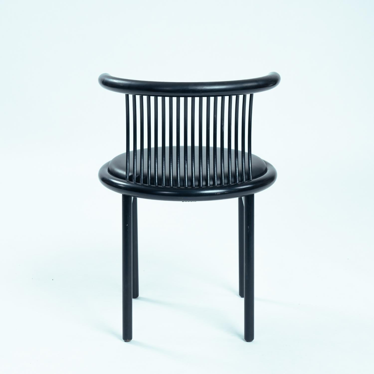 Late 20th Century Lubke dining chairs Japandi bentwood Herbert Jutta Ohl, 1980s For Sale