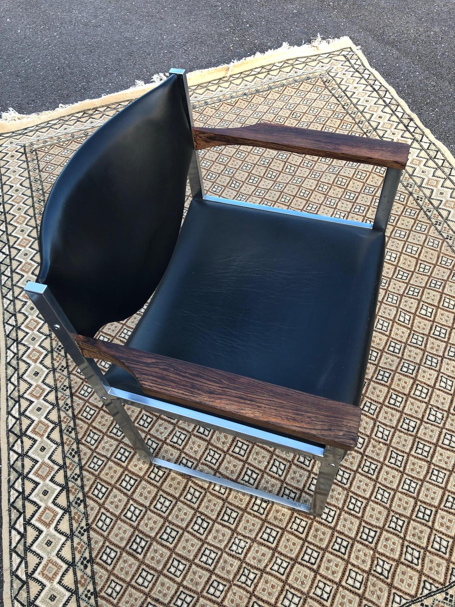 Mid-Century Modern Lübke Leather Armchair