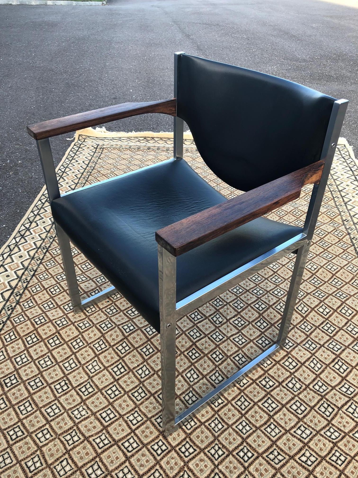 Lübke Leather Armchair In Good Condition In Brooklyn, NY