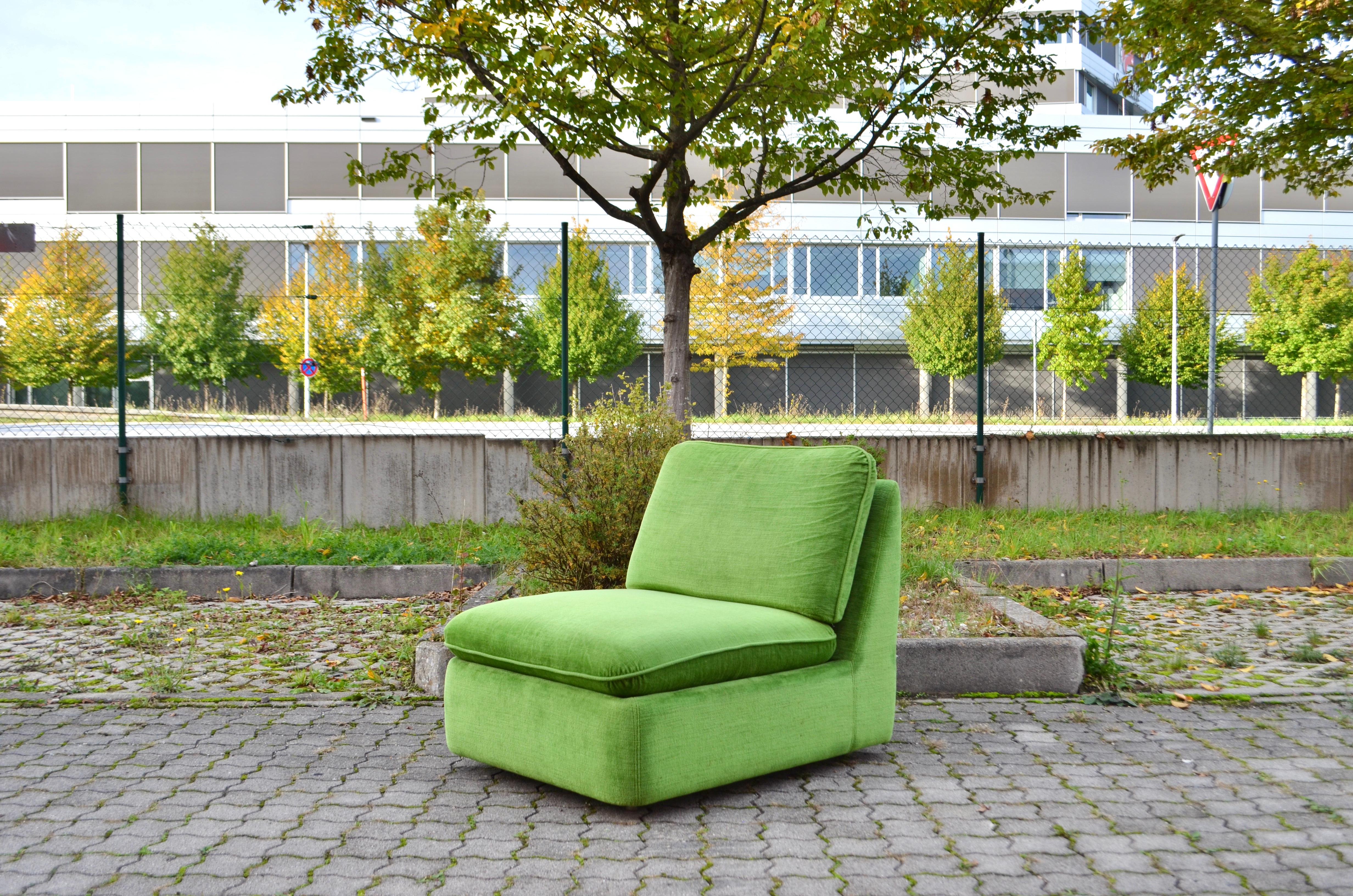 COR LÜBKE & ROLF Vintage Modular limegreen Living Room Suite Sectional Sofa  For Sale 4
