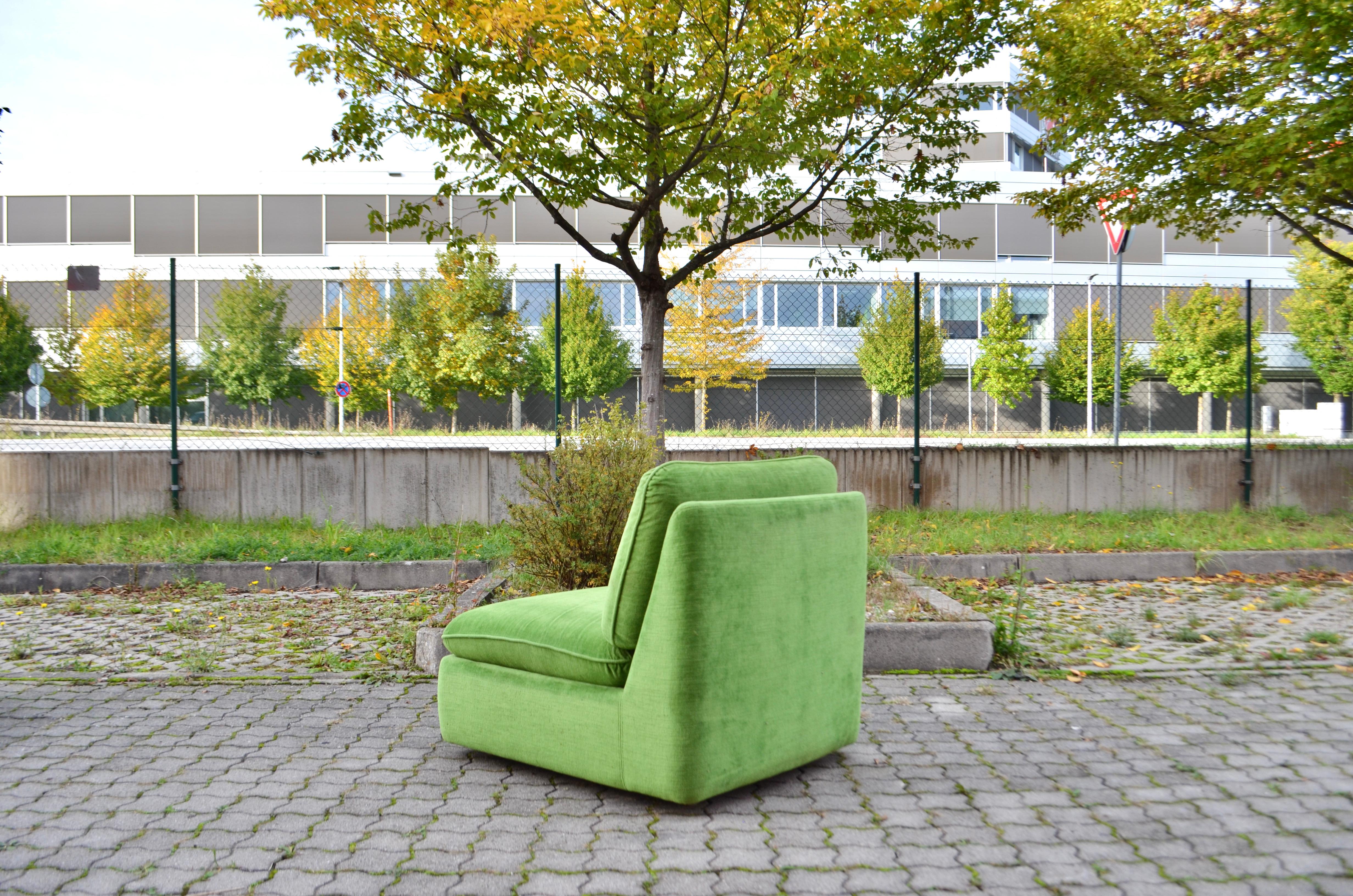 COR LÜBKE & ROLF Vintage Modular limegreen Living Room Suite Sectional Sofa  For Sale 5