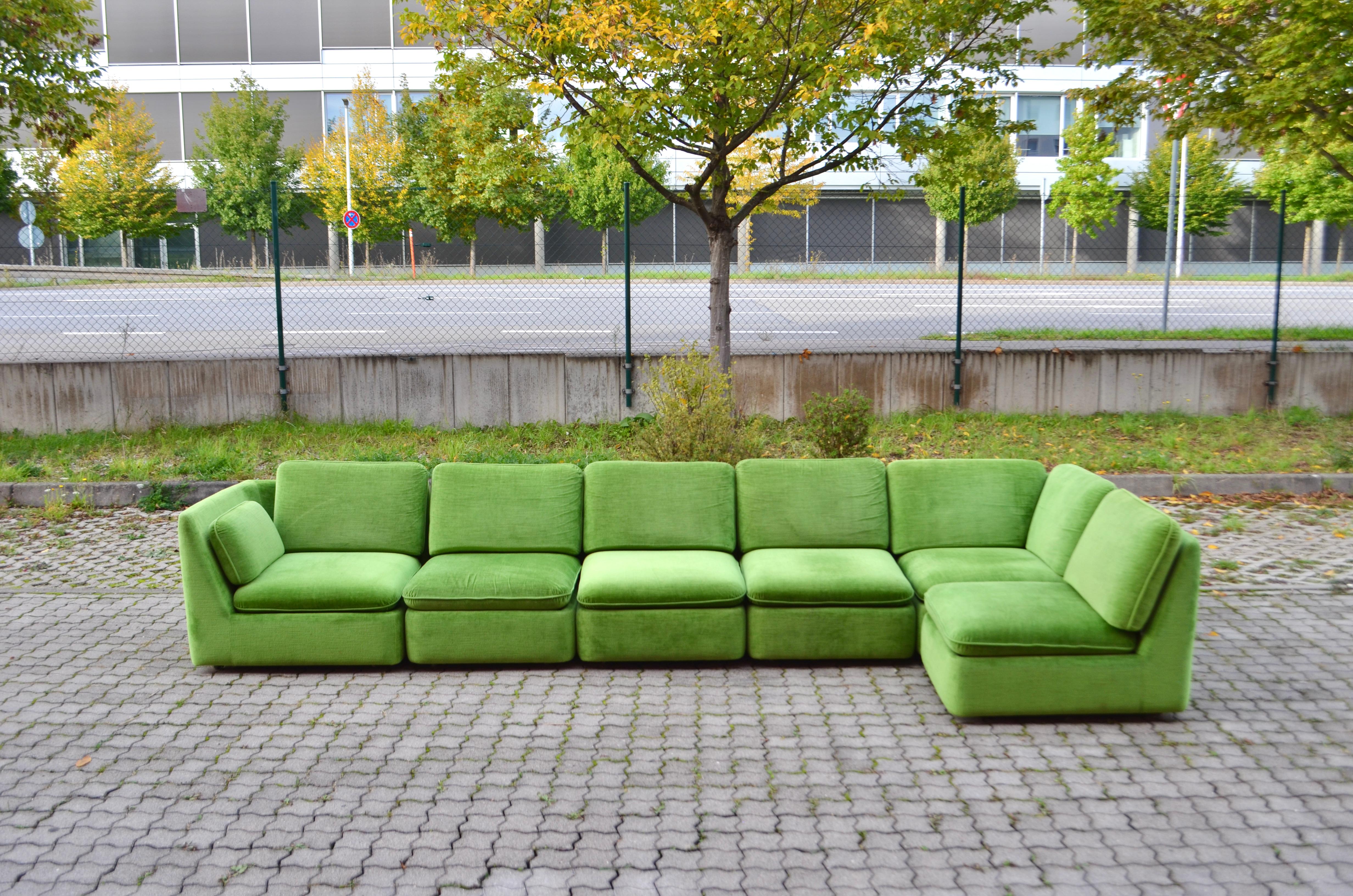 lime green sofa