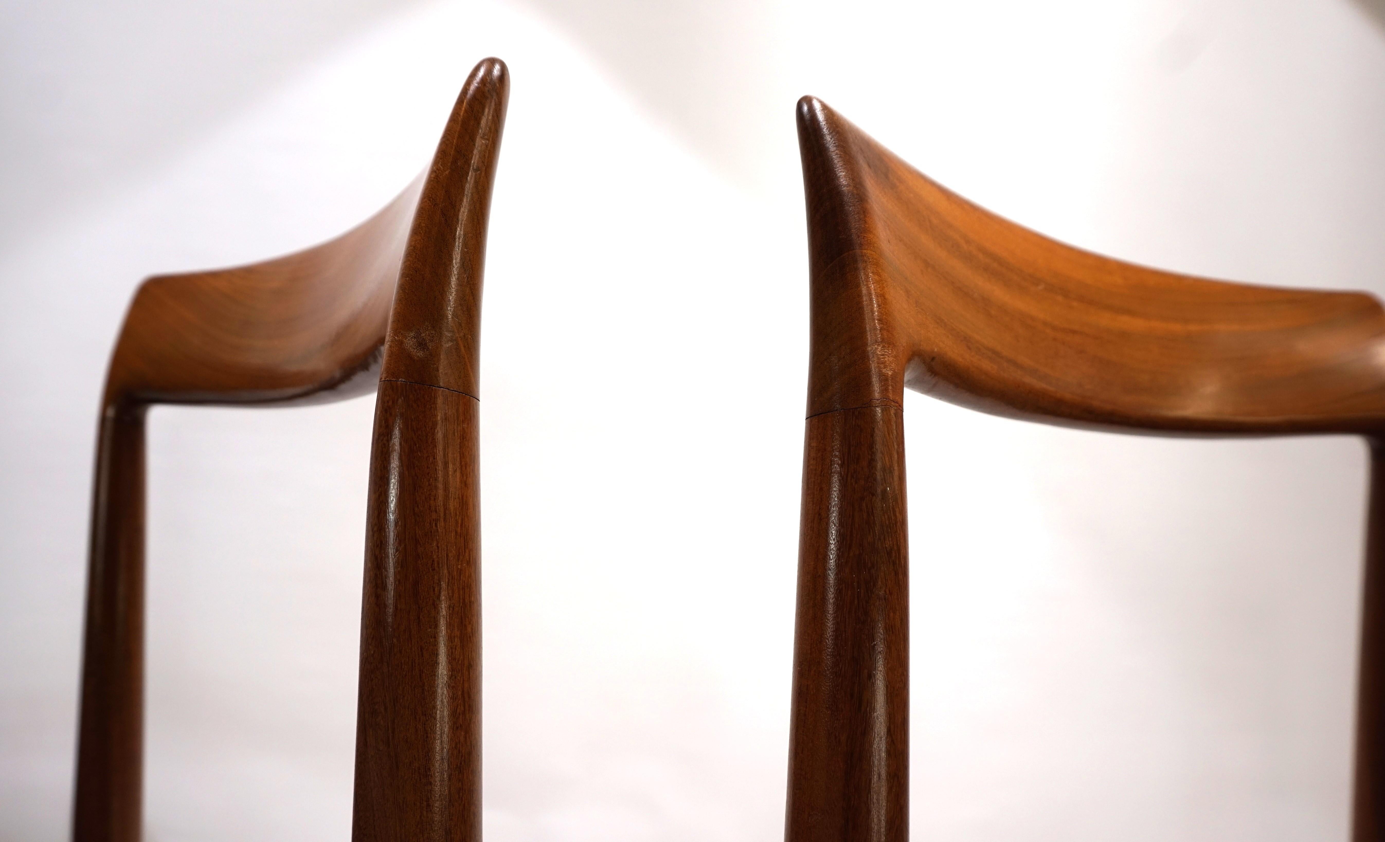 Set di 4 sedie da pranzo in teak Lübke, 1960 in vendita 10