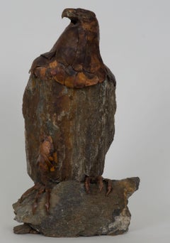 Lubomir Tomaszewski - Águila de piedra y cobre del siglo XX, escultura de animal/ave Águila de piedra y cobre del siglo XX, escultura de animal/ave
