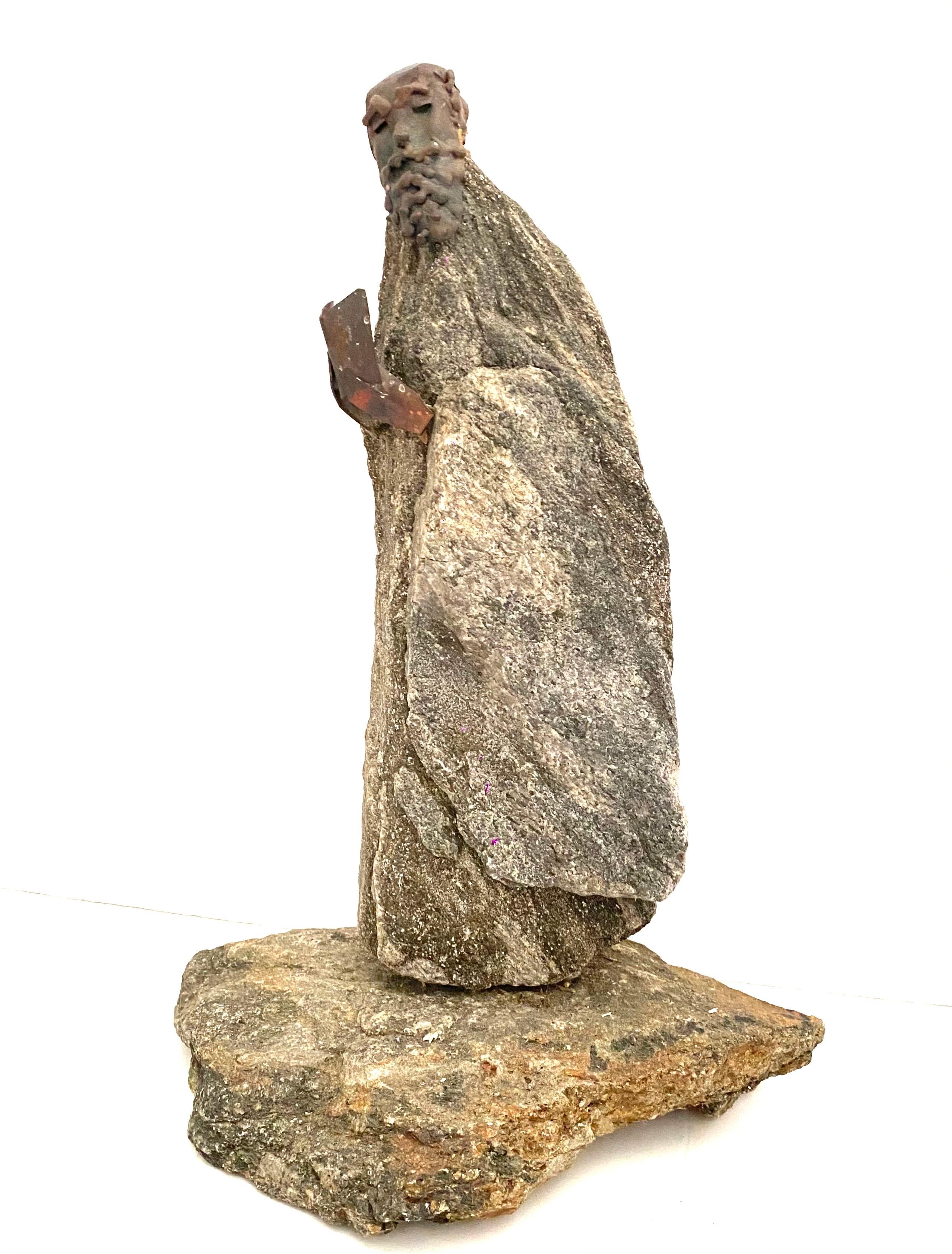 Polish Sculpture Granite Stone, Metal Judaica Jewish Holocaust Memorial Art