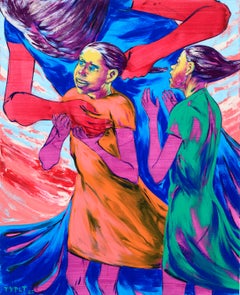 We'll Get Along With Each Other: Figurative Oil Painting, 130 x 160 CM
