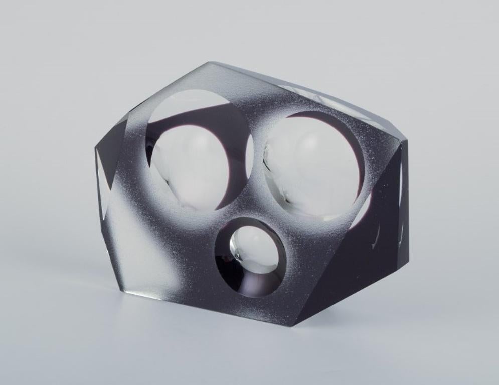 Lubos Metelak para Moser, artista checo del vidrio artístico.  Escultura de vidrio única. Vidrio artístico en venta