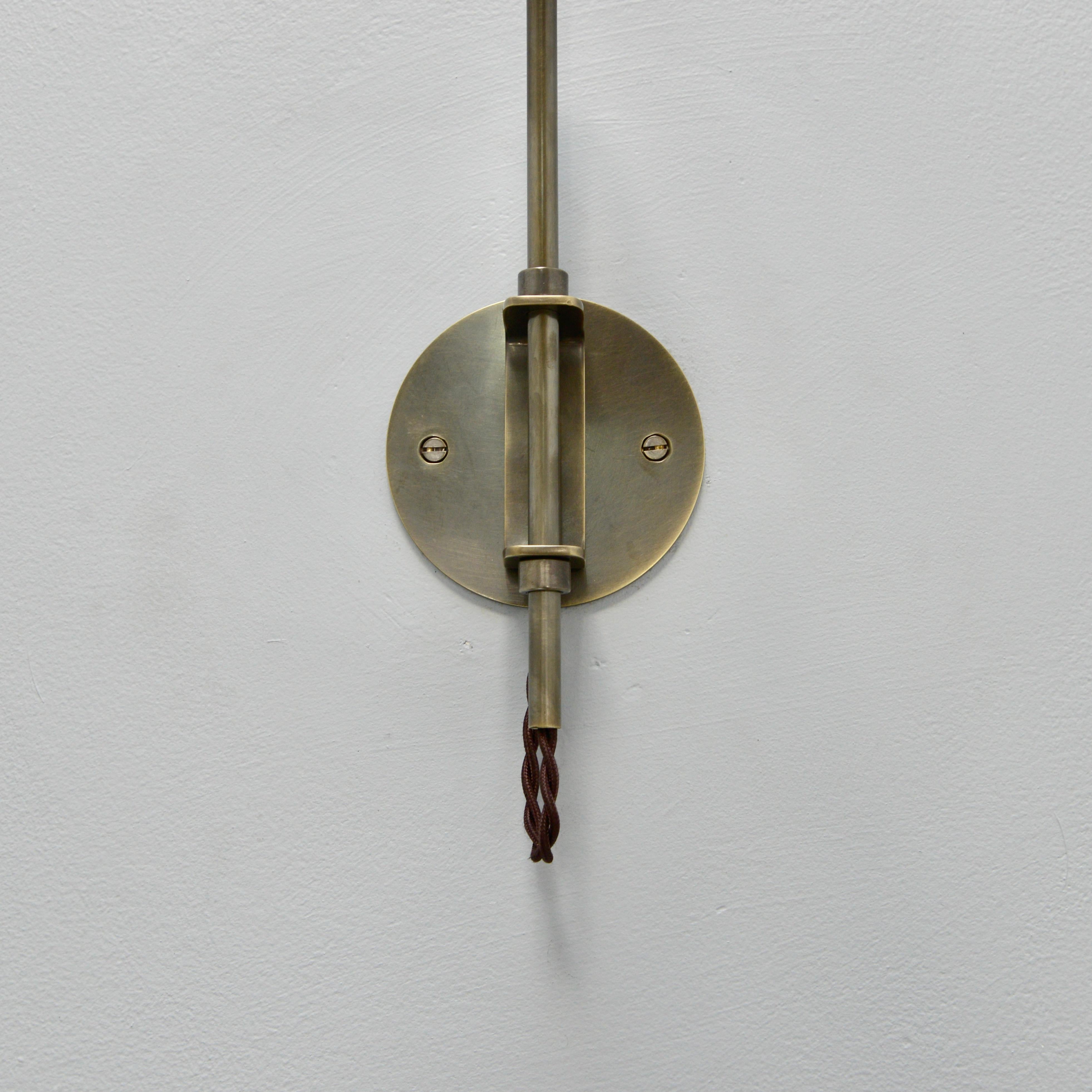 Mid-Century Modern LUbrary Sconce PB For Sale