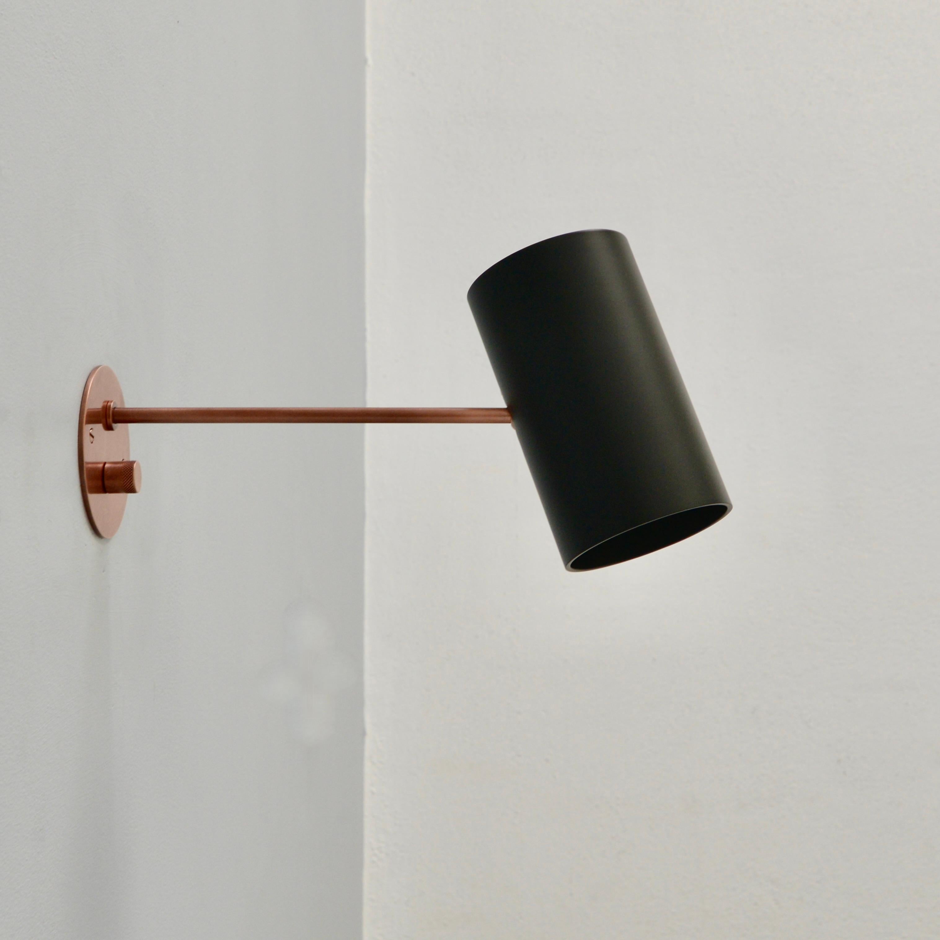Painted LUbular BLK-CP Sconce by Lumfardo Luminaires For Sale