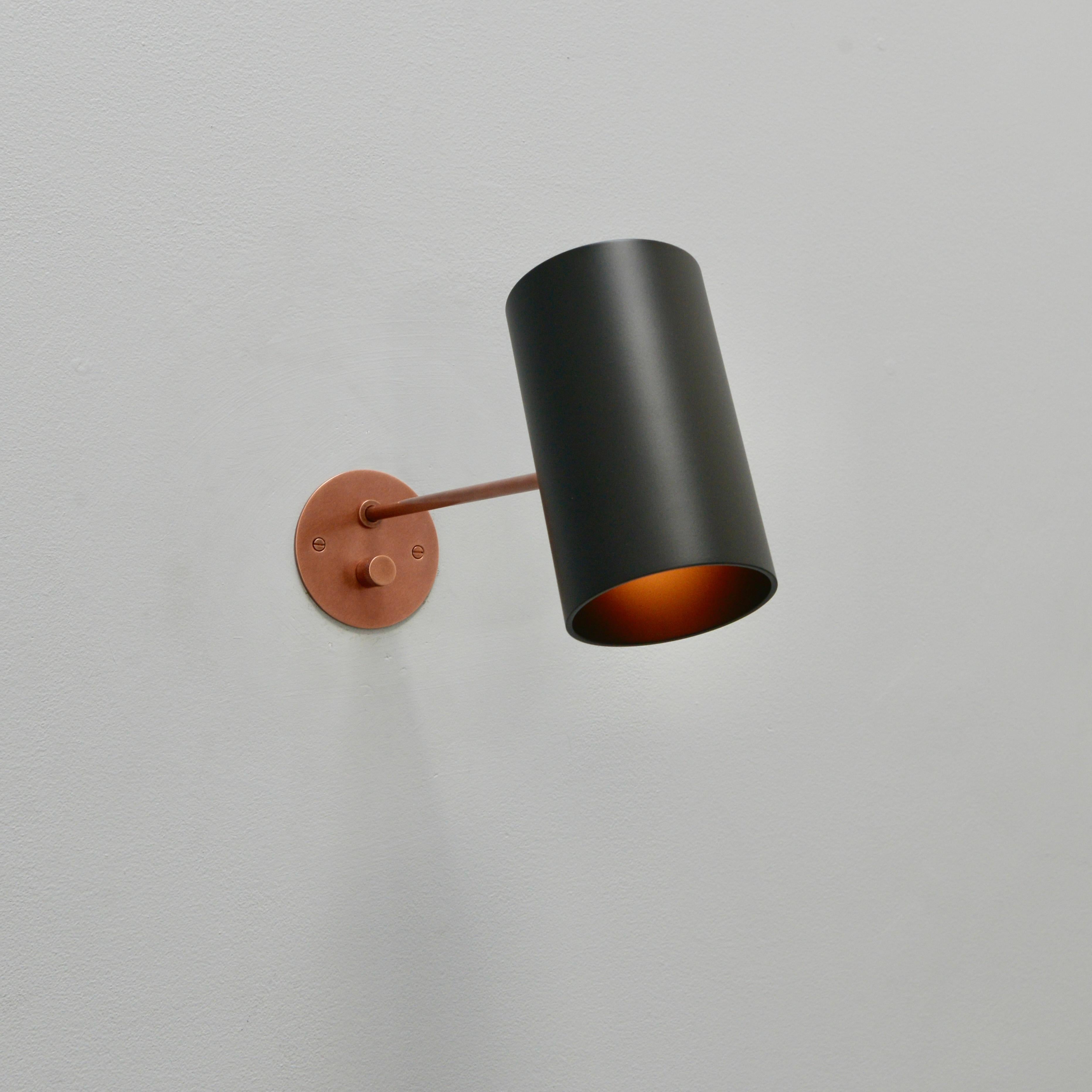 Aluminum LUbular BLK-CP Sconce by Lumfardo Luminaires For Sale